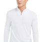 Pulôver Alfani Masculino Leve com Zíper e Canelado, Branco, Tamanho Pequeno