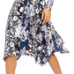 Vestido envelope estampado feminino INC International Concepts, preto, tamanho pequeno