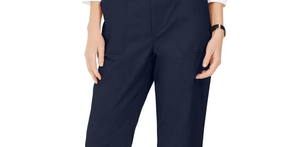 Calça curta de sarja feminina Charter Club, azul, tamanho 4