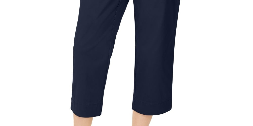Calça curta de sarja feminina Charter Club, azul, tamanho 4