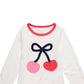 Camiseta de algodão com estampa de cerejas First Impressions Baby Girls, branca, tamanho 6-9 meses