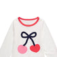 Camiseta infantil de algodão com manga comprida e cereja First Impressions para meninas, tamanho 3T