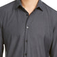 Camisa masculina Alfani, pequena, de malha, clássica, com botões, preta, tamanho pequeno