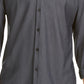 Camisa masculina Alfani, pequena, de malha, clássica, com botões, preta, tamanho pequeno