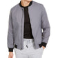 Jaqueta bomber masculina Alfani com zíper completo, cinza, tamanho médio