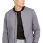 Jaqueta bomber masculina Alfani com zíper completo, cinza, tamanho médio