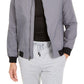 Jaqueta bomber masculina Alfani com zíper completo, cinza, tamanho médio
