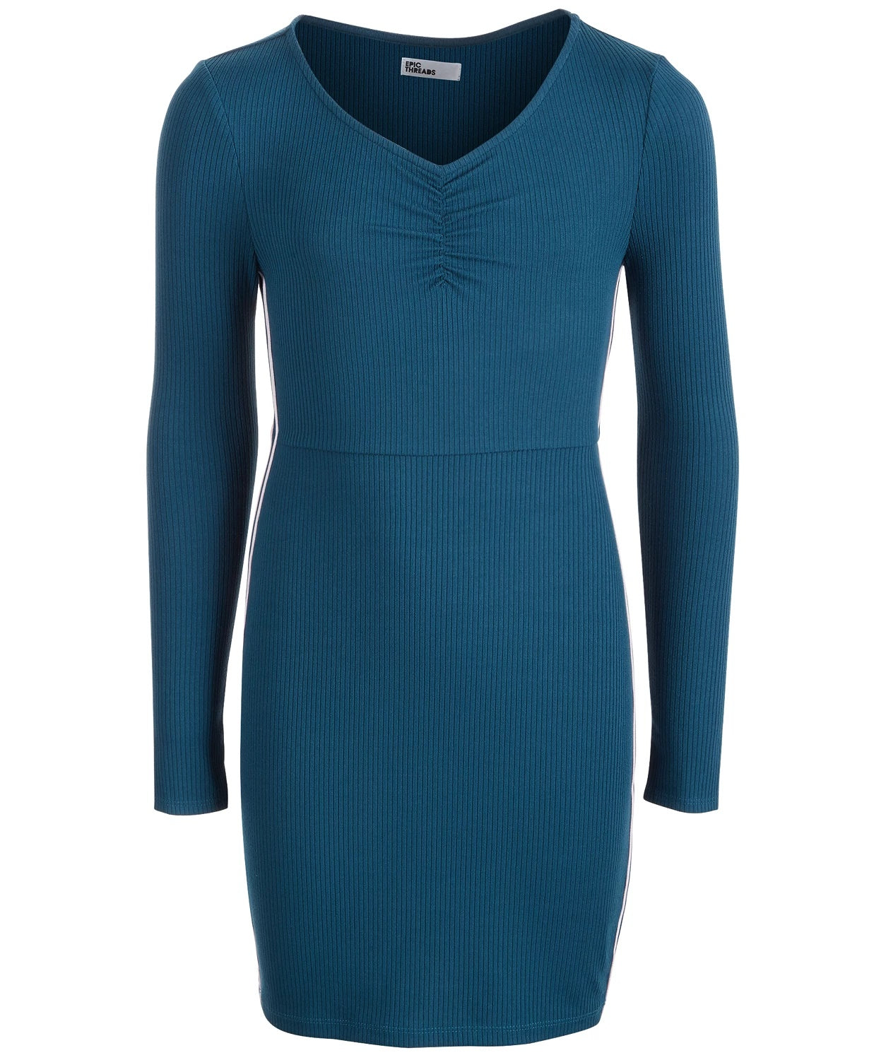 Vestido justo com listras laterais Epic Threads Big Girls, tamanho azul marinho, extra grande