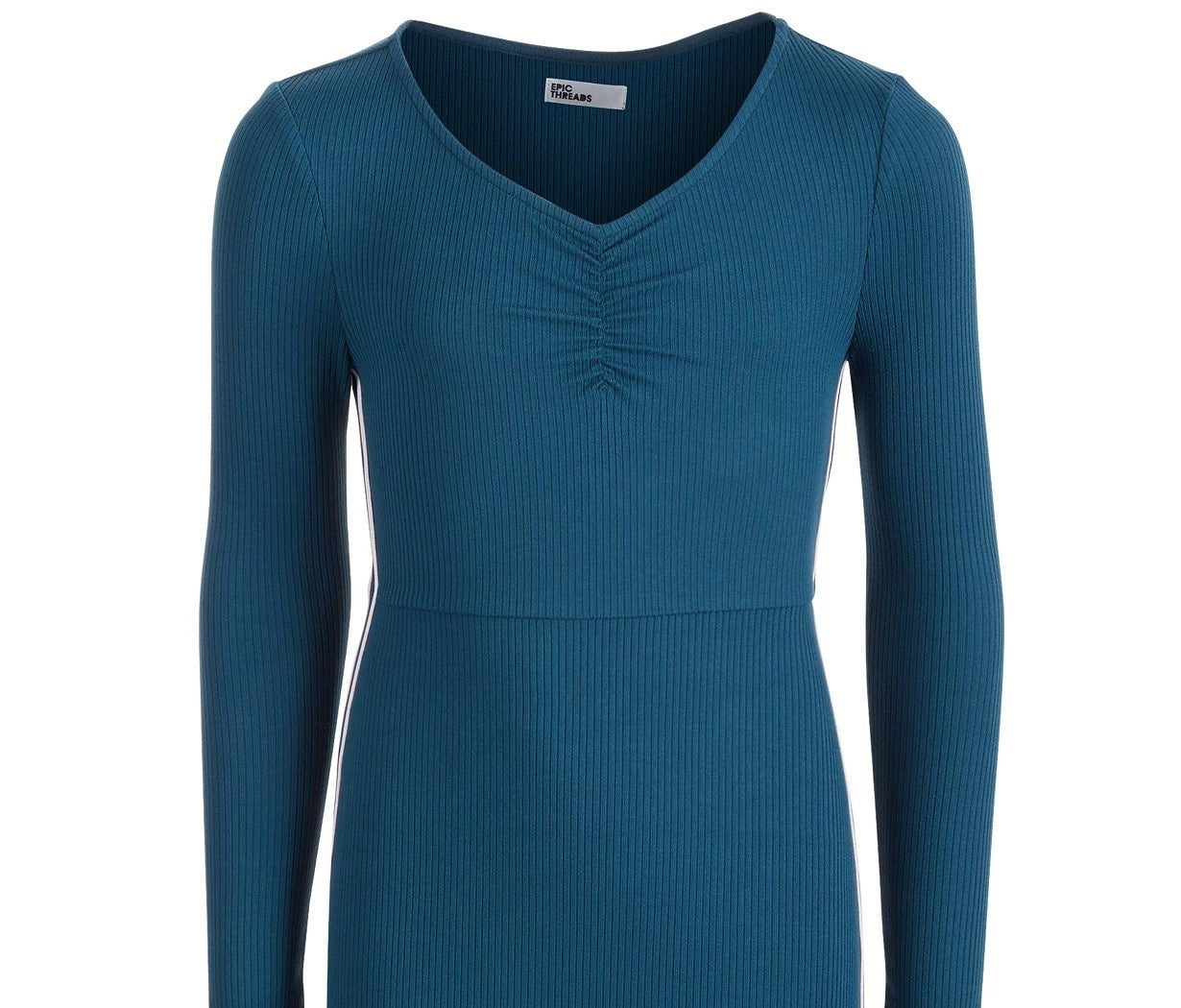 Vestido justo com listras laterais Epic Threads Big Girls, tamanho azul marinho, extra grande