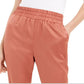 Calça jogger feminina Bar III de cetim marrom, tamanho médio