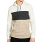Moletom com capuz masculino Sun + Stone Colorblocked, bege, tamanho pequeno
