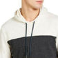 Moletom com capuz masculino Sun + Stone Colorblocked, bege, tamanho pequeno