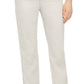 Calça Chino Feminina Estilo &amp; Co, Cor Reta, Bege, Tamanho 14