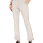 Calça Chino Feminina Estilo &amp; Co, Cor Reta, Bege, Tamanho 14