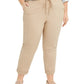 Calça utilitária feminina Style &amp; Co Twill Tape, bege, tamanho 24W