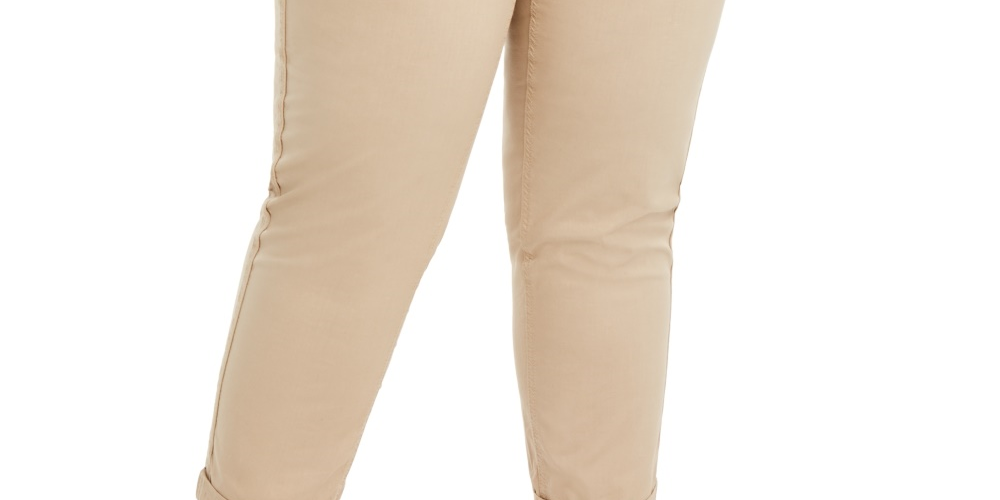 Calça utilitária feminina Style &amp; Co Twill Tape, bege, tamanho 24W