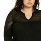 Top de crochê feminino Style &amp; Co, preto, tamanho pequeno