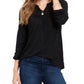 Top de crochê feminino estilo &amp; co, preto, tamanho extragrande