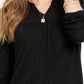 Top de crochê feminino estilo &amp; co, preto, tamanho extragrande