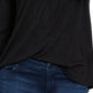 Top de crochê feminino estilo &amp; co, preto, tamanho extragrande