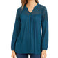 Top de crochê feminino Style &amp; Co, verde, tamanho pequeno