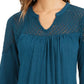 Top de crochê feminino Style &amp; Co, verde, tamanho pequeno