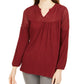 Top de crochê feminino estilo &amp; co, vermelho, tamanho extrapequeno