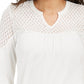 Top de crochê feminino Style &amp; Co, branco, tamanho X-S