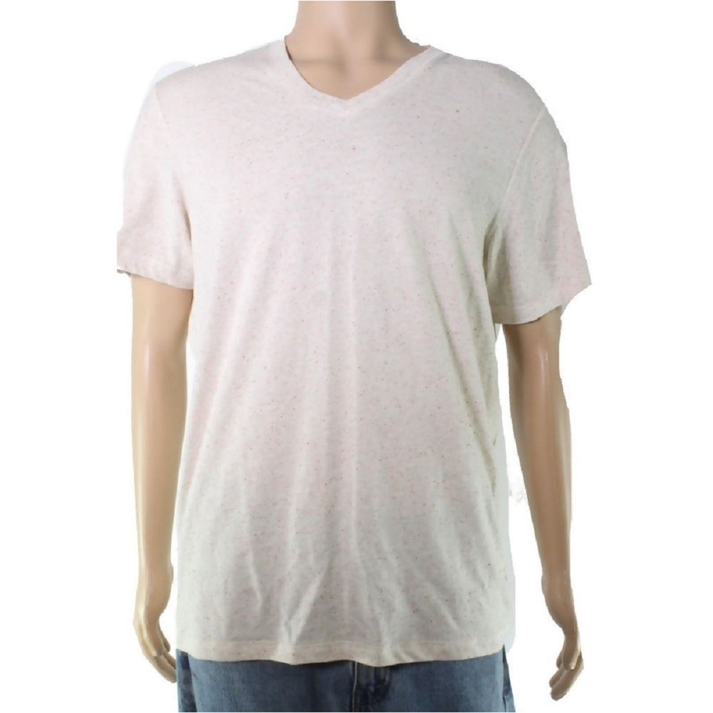 Camiseta masculina Sun Stone Bege Vermelho Aveia Cody Gola V Bege Cáqui Tamanho P