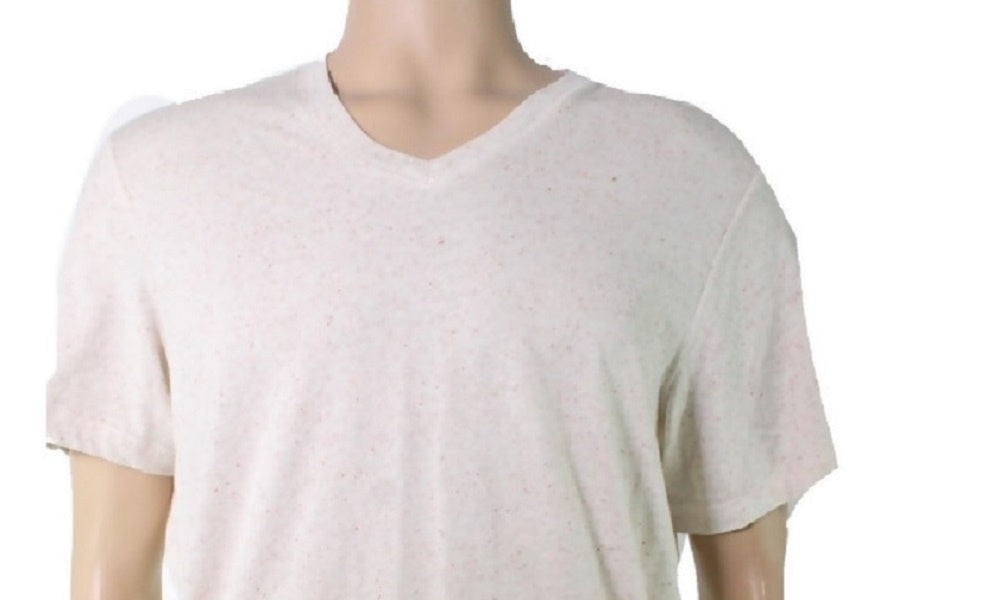 Camiseta masculina Sun Stone Bege Vermelho Aveia Cody Gola V Bege Cáqui Tamanho P