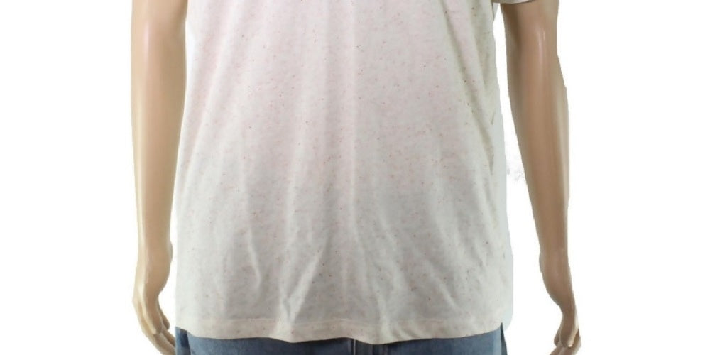 Camiseta masculina Sun Stone Bege Vermelho Aveia Cody Gola V Bege Cáqui Tamanho P