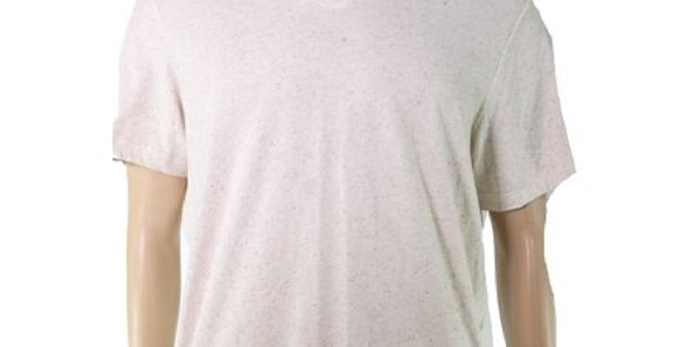 Camiseta masculina Sun + Stone, gola V, Cody Speckle, texturizada, bege, cáqui, tamanho XX-G