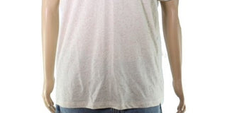 Camiseta masculina Sun + Stone, gola V, Cody Speckle, texturizada, bege, cáqui, tamanho XX-G