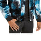 Jaqueta bomber masculina de veludo tie-dye da INC International Concepts, tamanho marinho, pequeno
