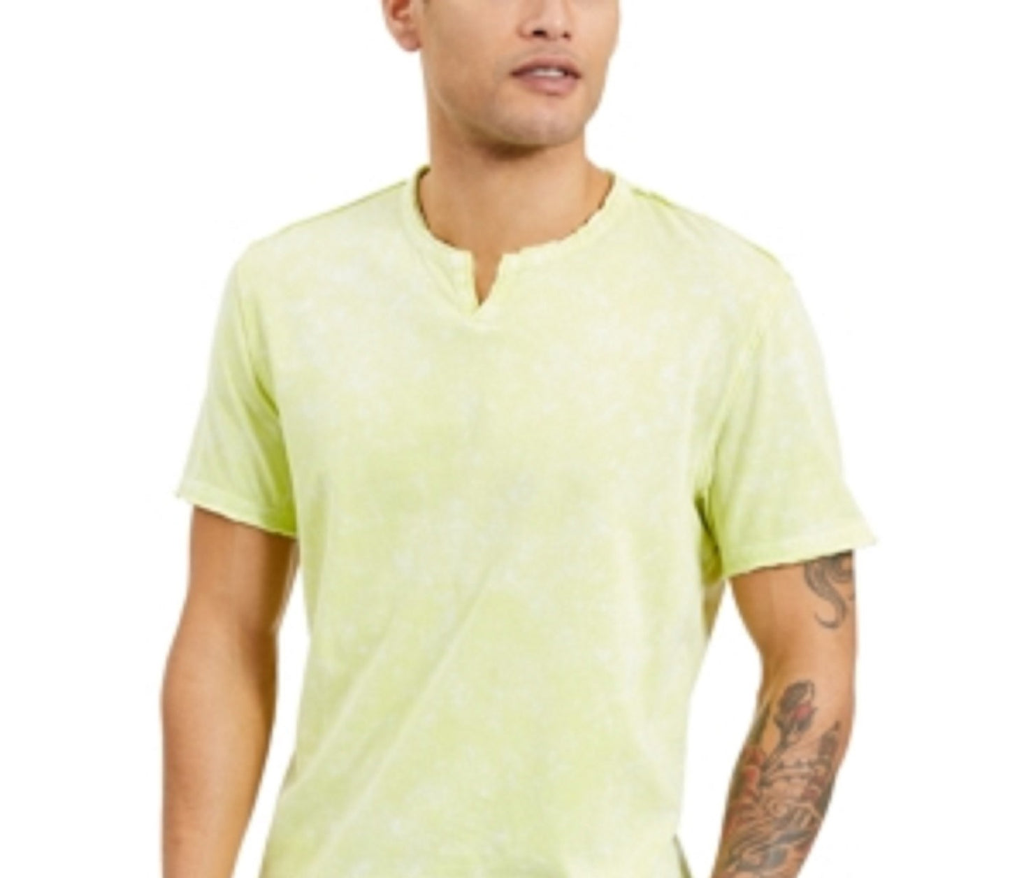 Camiseta masculina de algodão tie-dye da INC International Concepts, tamanho XXG, dourada