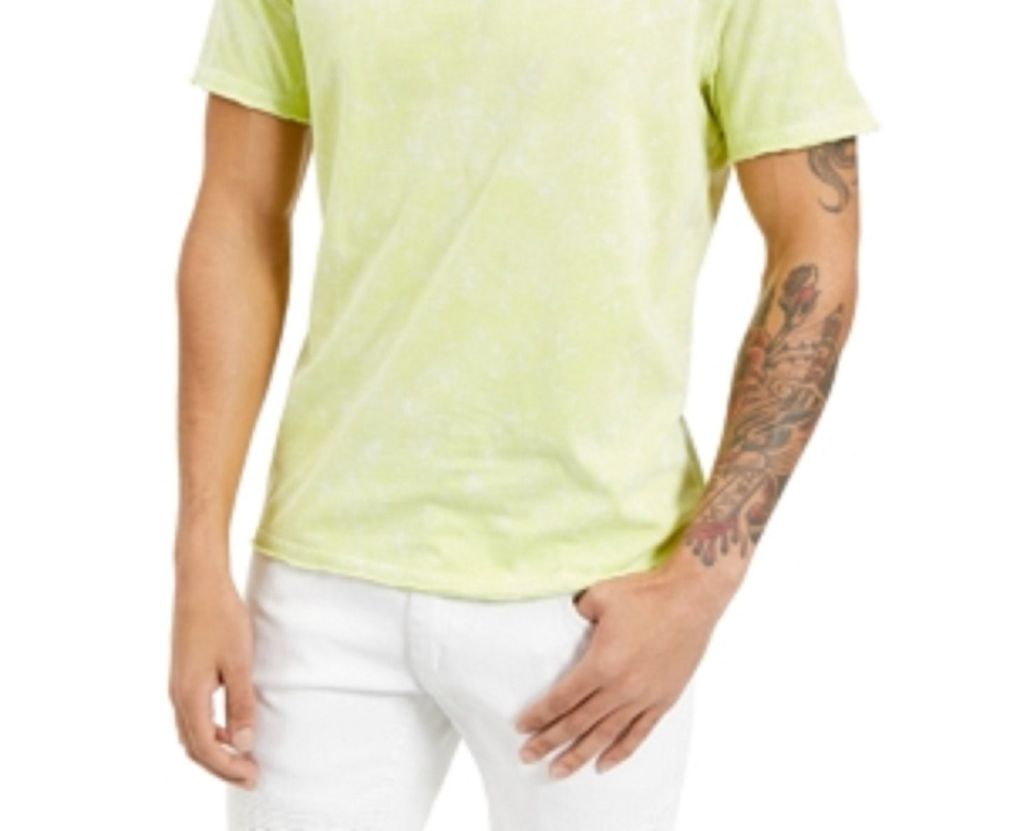 Camiseta masculina de algodão tie-dye da INC International Concepts, tamanho XXG, dourada