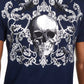 Camiseta gráfica masculina Berk Skull &amp; Scrolls da INC International Concepts, azul, tamanho pequeno