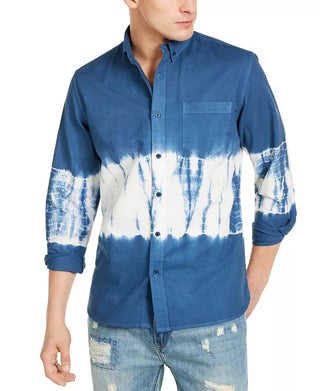 Camisa masculina tie-dye Horizon da Sun + Stone, azul-marinho, tamanho XX-G