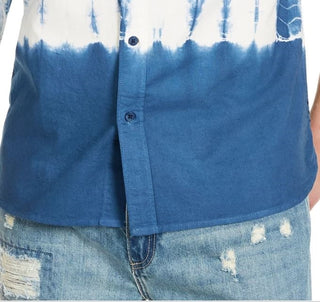 Camisa masculina tie-dye Horizon da Sun + Stone, azul-marinho, tamanho XX-G