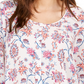 Blusa estampada feminina Style &amp; Co, branca, tamanho médio