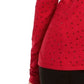 Suéter feminino com decote em V e botões da INC International Concepts, tamanho XS, vermelho