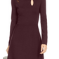 Vestido suéter feminino com gola assimétrica INC International Concepts, vermelho, tamanho grande