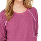 Moletom feminino com costura contrastante Style &amp; Co, roxo, tamanho médio