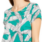 Camiseta estampada feminina Alfani verde tamanho grande