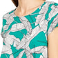 Camiseta feminina estampada Alfani verde tamanho XX-G