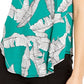 Camiseta feminina estampada Alfani verde tamanho XX-G