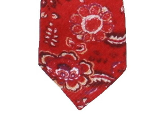 Gravata de pescoço floral Turner masculina Bar III vermelha tamanho regular