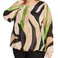 Blusa feminina Alfani Plus com bainha bolha bege tamanho 1X