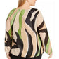 Blusa feminina Alfani Plus com bainha bolha bege tamanho 1X