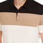 Camisa polo masculina Alfani Colorblocked bege tamanho médio